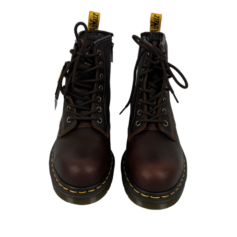 Dr. Martens Womens Maple Zip Steel Toe Boots Size US 7 Brown Safety Shoe NWOB - Picture 5 of 9